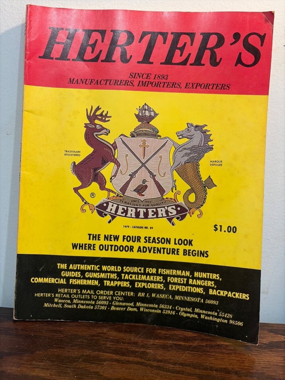 VTG 1979 Herters Catalog #89 Traps Hunting Fishing Outdoors 185 Pages Used Book